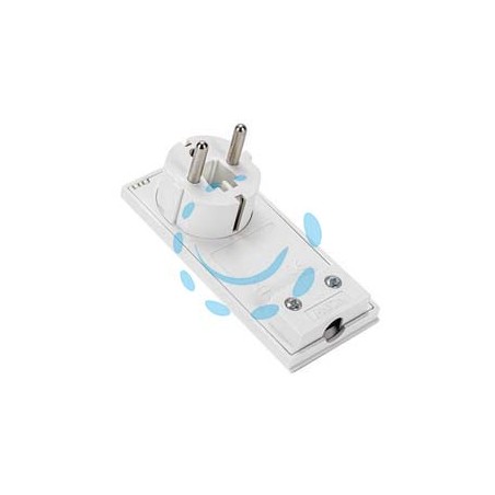 SPINA CLOCK SALVA SPAZIO SCHUKO 2 POLI + TERRA - bianca 16A 80150