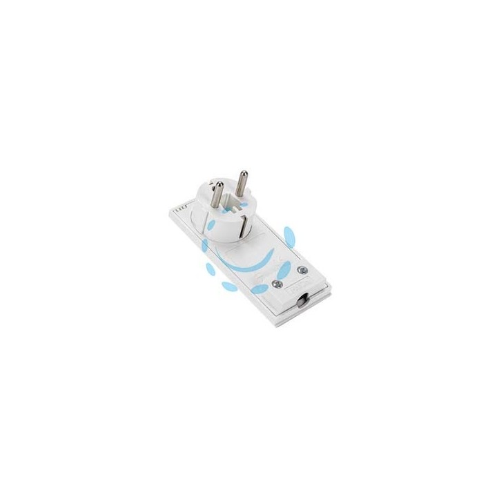 SPINA CLOCK SALVA SPAZIO SCHUKO 2 POLI + TERRA - bianca 16A 80150