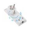 SPINA CLOCK SALVA SPAZIO SCHUKO 2 POLI + TERRA - bianca 16A 80150