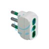 ADATTATORE 2 POLI + TERRA BIPASSO BIANCO - bianco 82110