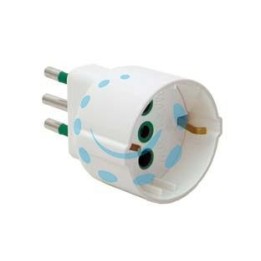 ADATTATORE SCHUKO 2 POLI + TERRA 10A BIANCO - bianco 82120
