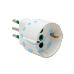 ADATTATORE SCHUKO 2 POLI + TERRA 10A BIANCO - bianco 82120