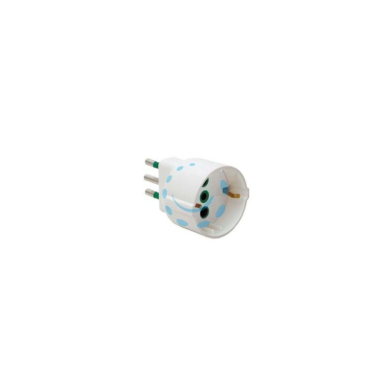 ADATTATORE SCHUKO 2 POLI + TERRA 10A BIANCO - bianco 82120