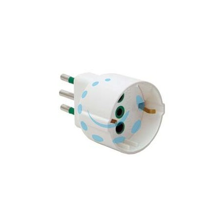 ADATTATORE SCHUKO 2 POLI + TERRA 10A BIANCO - bianco 82120