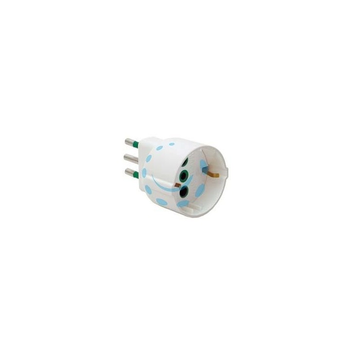 ADATTATORE SCHUKO 2 POLI + TERRA 10A BIANCO - bianco 82120