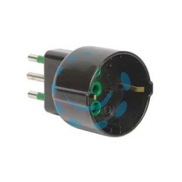 ADATTATORE SCHUKO 2 POLI + TERRA 10A NERO - nero 82121