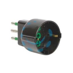 ADATTATORE SCHUKO 2 POLI + TERRA 10A NERO - nero 82121