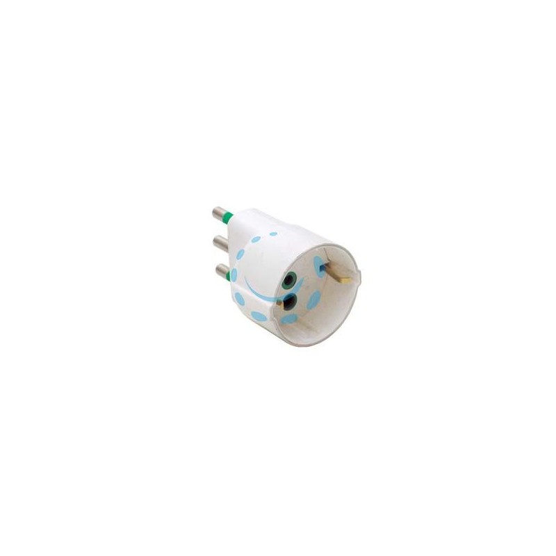 ADATTATORE SCHUKO 2 POLI + TERRA 16A BIANCO - bianco 82130