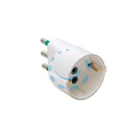 ADATTATORE SCHUKO 2 POLI + TERRA 16A BIANCO - bianco 82130