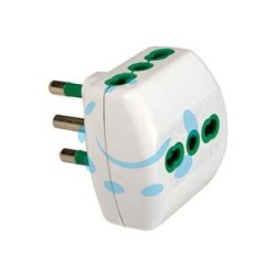ADATTATORE TRIPLO 2 POLI + TERRA 16A BIANCO - bianco 82180