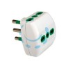 ADATTATORE TRIPLO 2 POLI + TERRA 16A BIANCO - bianco 82180