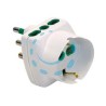 ADATTATORE TRIPLO SCHUKO 2 POLI + TERRA 16A VERTICAL SYSTEM - bianco 82240