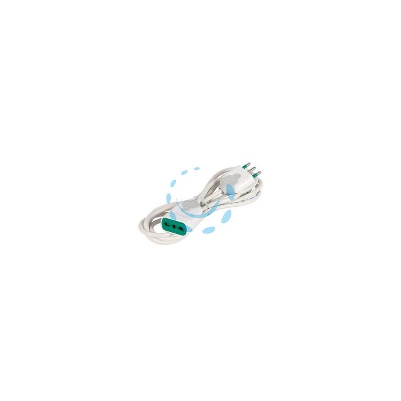 PROLUNGA ELETTRICA LINEARE BIPASSO BIANCA - mt.5 - 3 x mmq.1,5 92680