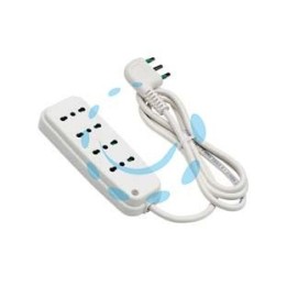 MULTIPRESA 4 POSTI BIPASSO "LINEA RETAIL" BIANCA - bianca 47400