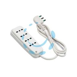 MULTIPRESA 4 POSTI BIPASSO "LINEA RETAIL" BIANCA - bianca 47400