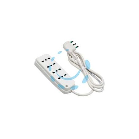 MULTIPRESA 4 POSTI BIPASSO "LINEA RETAIL" BIANCA - bianca 47400