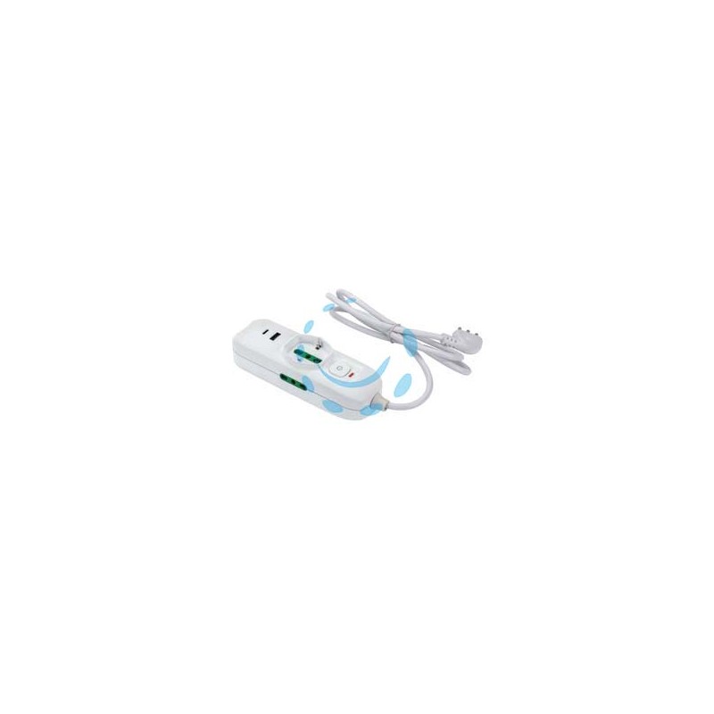 MULTIPRESA 3 POSTI BIPASSO +2 USB +1 SCHUKO "LINEA RETAIL" - 474124 bianca