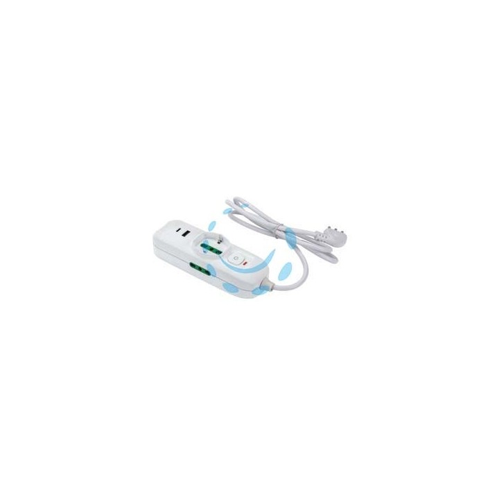 MULTIPRESA 3 POSTI BIPASSO +2 USB +1 SCHUKO "LINEA RETAIL" - 474124 bianca