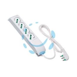 MULTIPRESA 4 POSTI BIPASSO + SCHUKO - bianco 410110