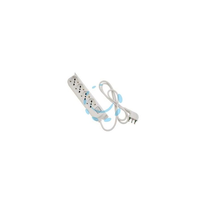 MULTIPRESA 4 POSTI BIPASSO + SCHUKO C/INTERRUTT."LINEA RETAIL" BIANCA - bianca 47420