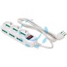 MULTIPRESA 3 BIP. + SCH.+ 6 BIP. LATER. C/INTER. "LINEA RETAIL"BIANCA - bianca 474164 