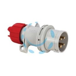 SPINA INDUSTRIALE VOLANTE ARGO ROSSA 3P+T 16A IP54 - cablaggio a vite 70104V