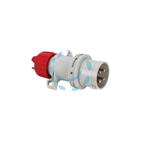 SPINA INDUSTRIALE VOLANTE ARGO ROSSA 3P+T 16A IP54 - cablaggio a vite 70104V