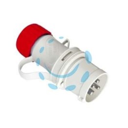 SPINA INDUSTRIALE VOLANTE ARGO ROSSA 3P+T CEE IP54 - 32A colore rosso 70124
