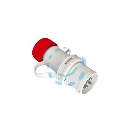 SPINA INDUSTRIALE VOLANTE ARGO ROSSA 3P+T CEE IP54 - 32A colore rosso 70124