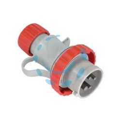 SPINA INDUSTRIALE VOLANTE ROSSA 3P+N+T 16A IP67 - cablaggio rapido 70145