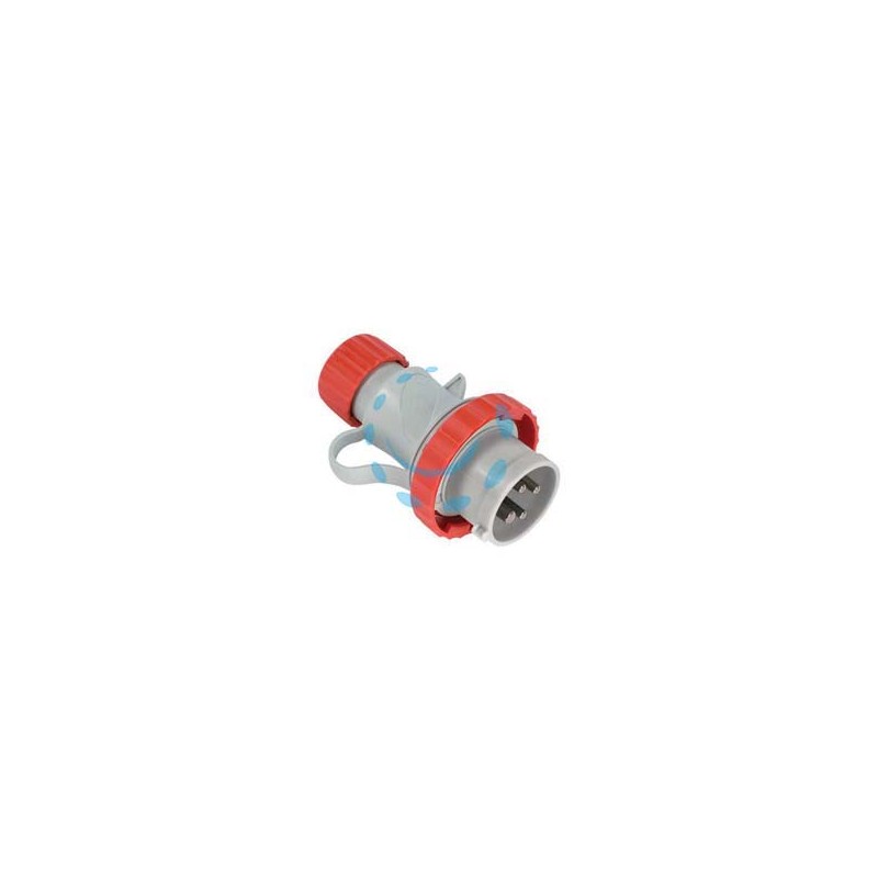 SPINA INDUSTRIALE VOLANTE ROSSA 3P+N+T 16A IP67 - cablaggio a vite 70145V