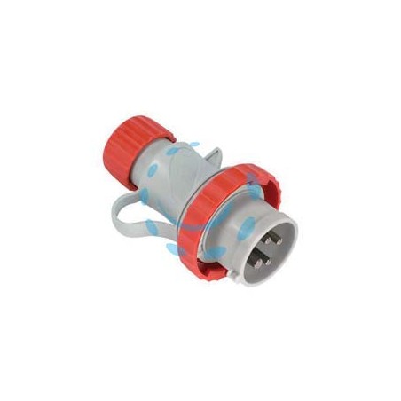 SPINA INDUSTRIALE VOLANTE ROSSA 3P+N+T 16A IP67 - cablaggio a vite 70145V