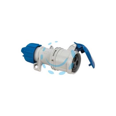 PRESA INDUSTRIALE VOLANTE ARGO BLU 2P+T 16A IP54 - cablaggio rapido 71100