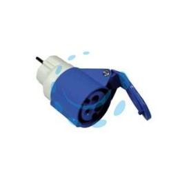 ADATTATORE INDUSTRIALE CON SPINA SCHUKO 16A E PRESA CEE 309 - 16A colore blu 73001