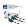 ADATTATORE INDUSTRIALE SPINA 2 POLI + TERRA 16A PER PRESA SCHUKO IP44 - 16A colore blu 73020