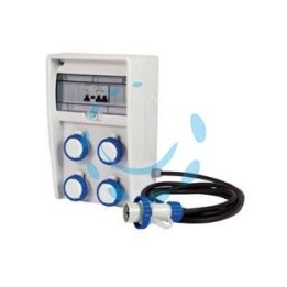 QUADRO ELETTRICO ULISSE ASC PORTATILE 4 PRESE INDUSTRIALI IP67 - mm.177x250x403h. - colore grigio 74329