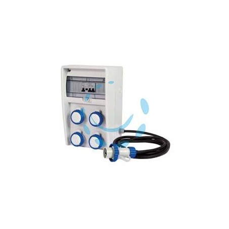 QUADRO ELETTRICO ULISSE ASC PORTATILE 4 PRESE INDUSTRIALI IP67 - mm.177x250x403h. - colore grigio 74329