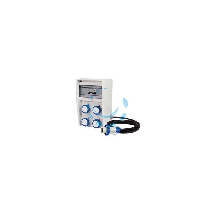 QUADRO ELETTRICO ULISSE ASC PORTATILE 4 PRESE INDUSTRIALI IP67 - mm.177x250x403h. - colore grigio 74329
