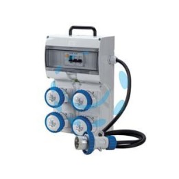 QUADRO KEY BOX ASC PORTATILE CON MANIGLIA 4 PRESE INDUSTRIALI IP67 - grigio 74119