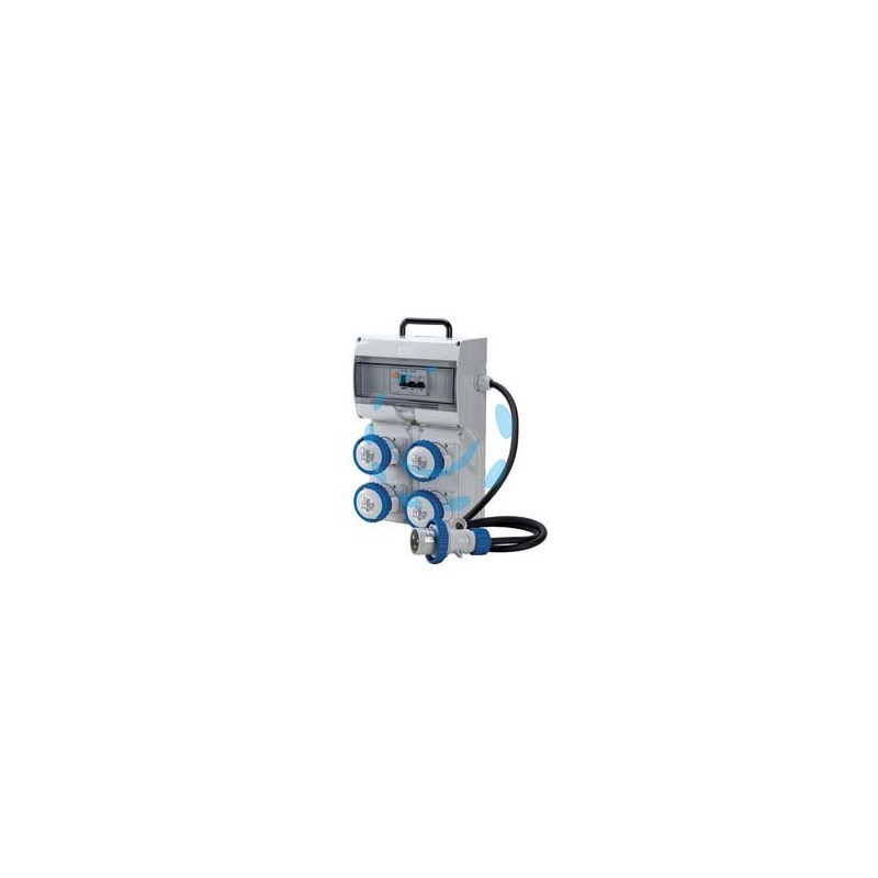 QUADRO KEY BOX ASC PORTATILE CON MANIGLIA 4 PRESE INDUSTRIALI IP67 - grigio 74119