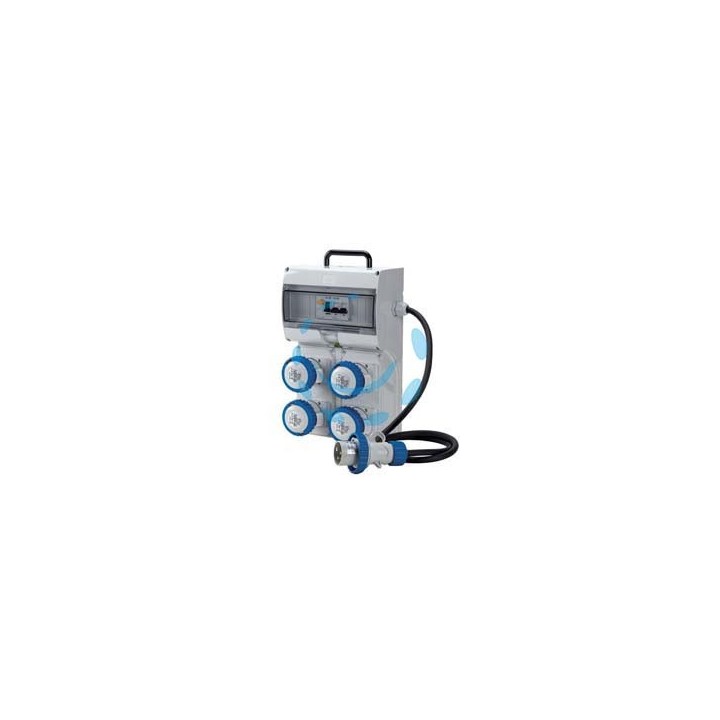 QUADRO KEY BOX ASC PORTATILE CON MANIGLIA 4 PRESE INDUSTRIALI IP67 - grigio 74119
