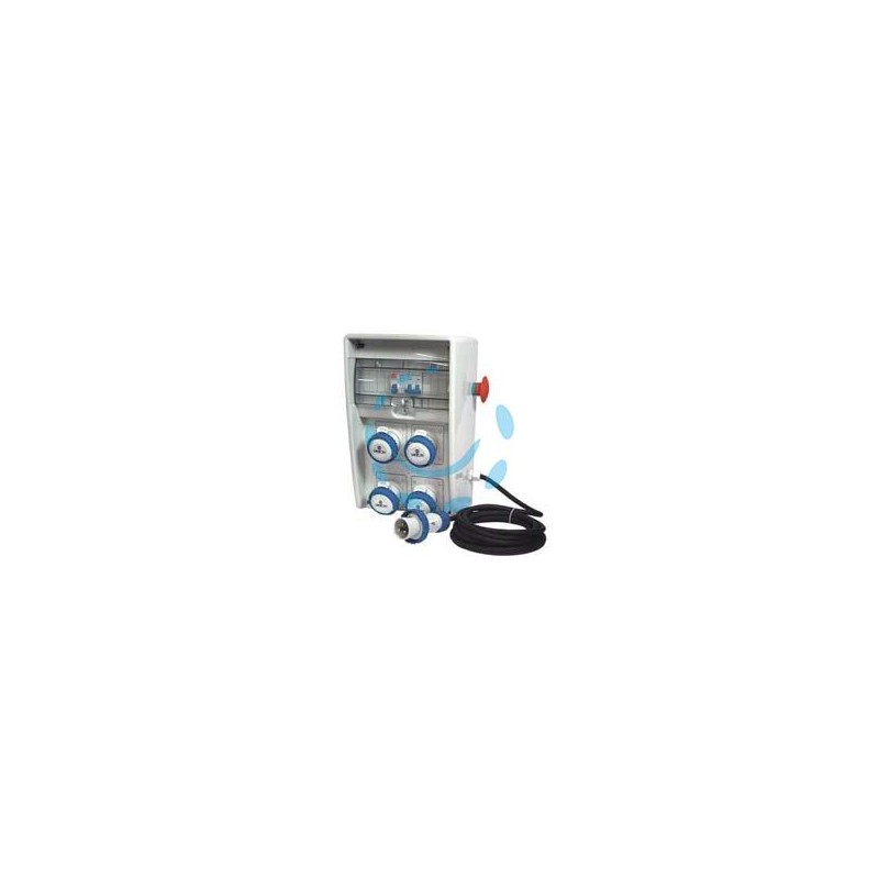 QUADRO ELETTRICO PORTATILE ULISSE ASC CON PULSANTE DI EMERGENZA IP67 - dimensioni mm.177x250x403h. - grigio 74239