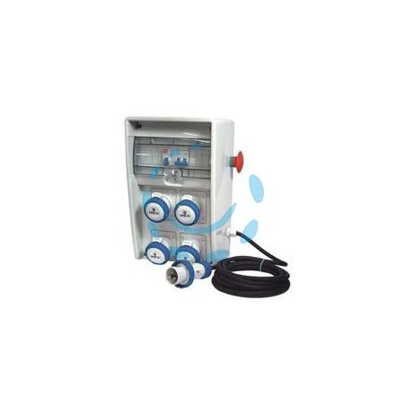 QUADRO ELETTRICO PORTATILE ULISSE ASC CON PULSANTE DI EMERGENZA IP67 - dimensioni mm.177x250x403h. - grigio 74239