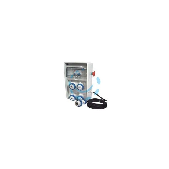 QUADRO ELETTRICO PORTATILE ULISSE ASC CON PULSANTE DI EMERGENZA IP67 - dimensioni mm.177x250x403h. - grigio 74239