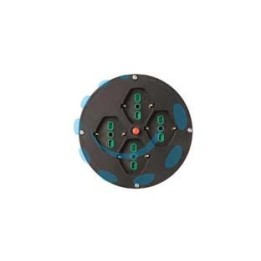 DISCO 4 PRESE 2 POLI + TERRA 16A PER AVVOLGICAVO MM.145 BIPASSO SCHUKO - nero 01906
