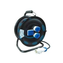 AVVOLGICAVO ELETTRICO DA CANTIERE UNIVERSALE 3PRESE MT30 LINEA GARANTI - mt.30 14622-FK - 14622