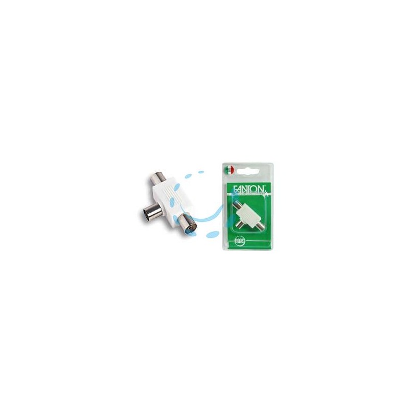 PRESA MULTIPLA TV A 2 USCITE IN BLISTER - mm.9,5 37060