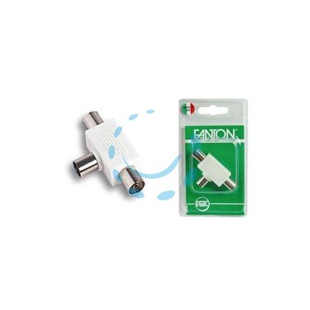 PRESA MULTIPLA TV A 2 USCITE IN BLISTER - mm.9,5 37060