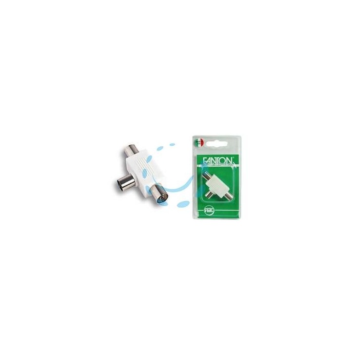 PRESA MULTIPLA TV A 2 USCITE IN BLISTER - mm.9,5 37060