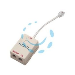 COMMUTATORE TELEFONICO 2 USCITE PLUG 6/2C PER LINEA ADSL 